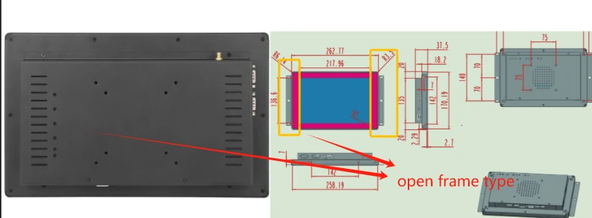 pc case with screen side panel