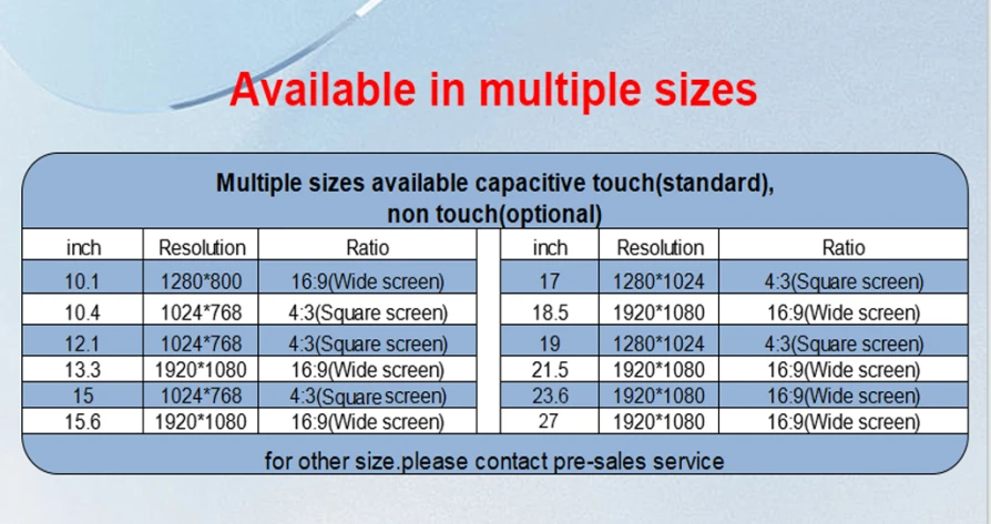 industrial hmi touch panel
